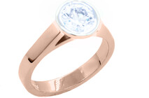 Round brilliant diamond set in 18ct rose gold