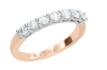 Round Brilliant Diamond wedding ring set in 18ct rose gold